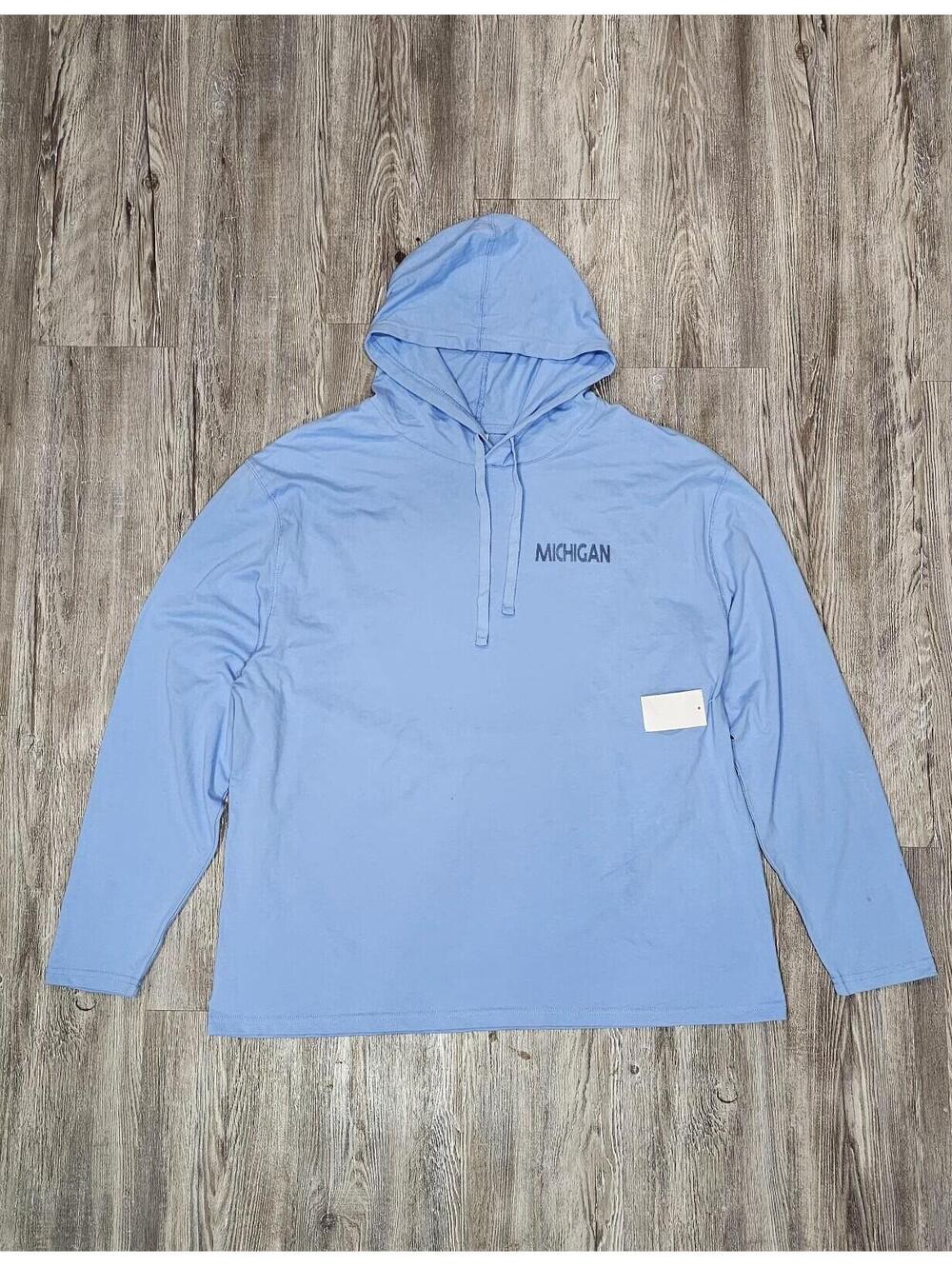 Michigan Blue Hoodie Size XXL NWT State Graphic Sweatshirt